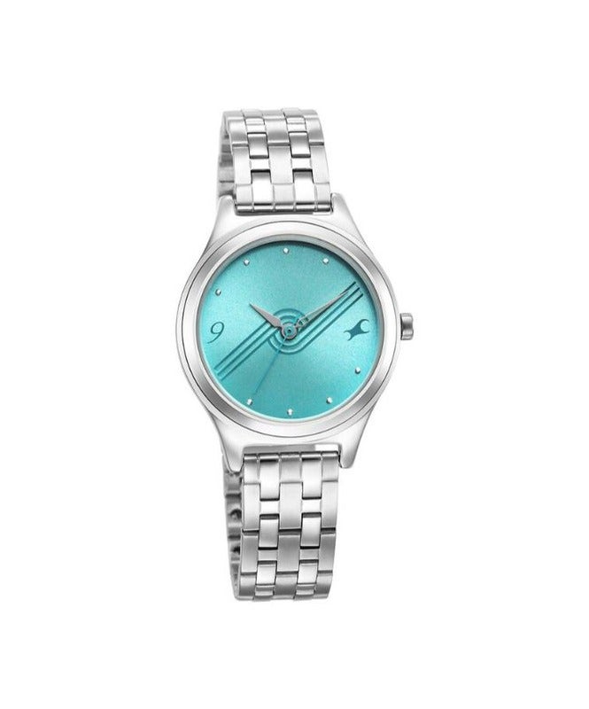 Fastrack By Titan Stunners Blue Dial Metal Strap Watch for Girls 6152sm05 - Image 1
