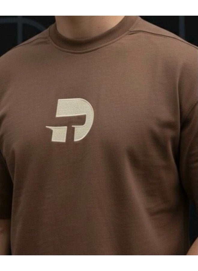 Dayton Drop Shoulder Half Sleeves Cotton Oversized T-Shirt - Image 2