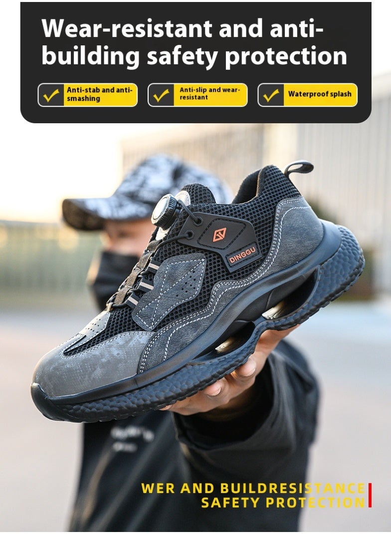 Steel Toe Shoes for Men Lightweight Safety Shoes Comfortable Puncture Proof Slip On Indestructible Work Shoes and Fashion Sneakers. - Image 1