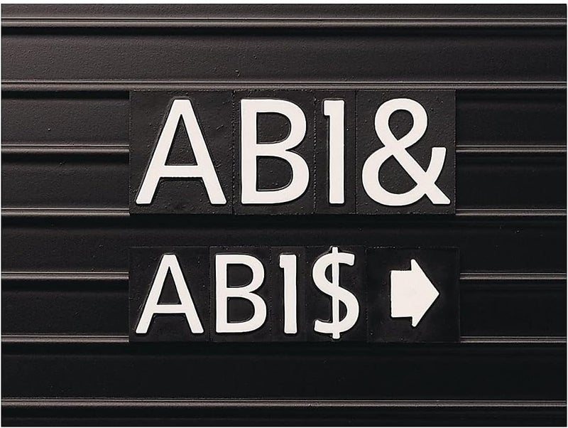 Quartet Characters for Magnetic Letter Boards Helvetica Font 1 Inch 128 Characters per Set White M1 - Image 4