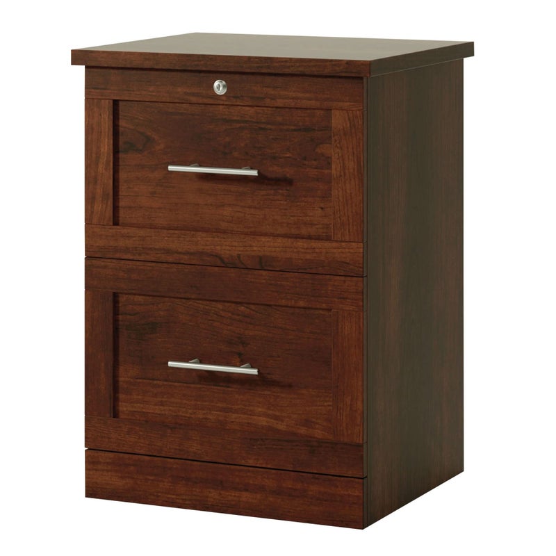 Realspace 17D Vertical 2Drawer File Cabinet Mulled Cherry