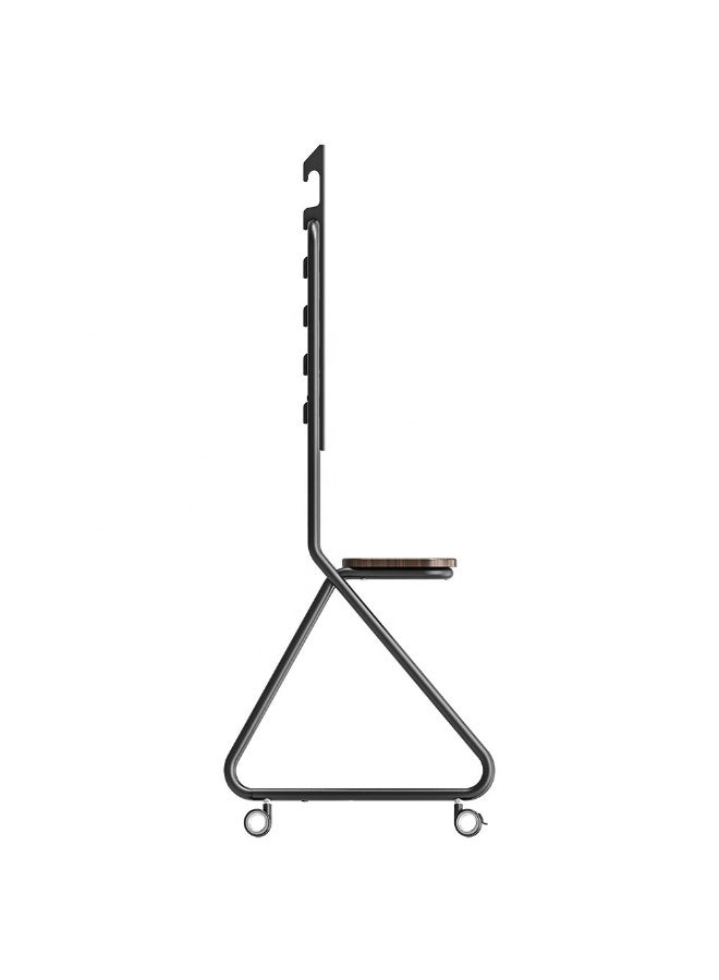 HAMOOD,,  Swivel 360 Degree Luxury Design Floor TV Stand With Shelf and Wooden Base for 40"-75" LCD OLED Screen MAX VESA 600x400 - Image 2