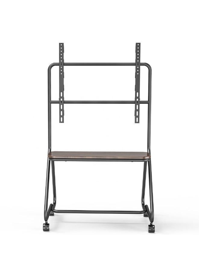 HAMOOD,,  Swivel 360 Degree Luxury Design Floor TV Stand With Shelf and Wooden Base for 40"-75" LCD OLED Screen MAX VESA 600x400 - Image 4