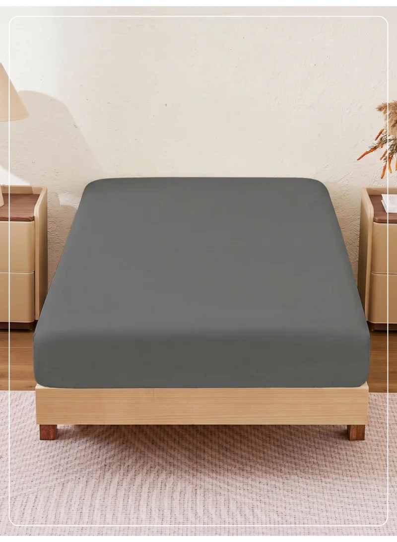 1 Pcs Twin Fitted Sheet 120x200 cm | OEKO-TEX Certified Brushed Microfiber Deep Pocket Sheet with All Around Elastic | Ultra Soft, Wrinkle Resistant, Easy Care, Safe for Sensitive Skin