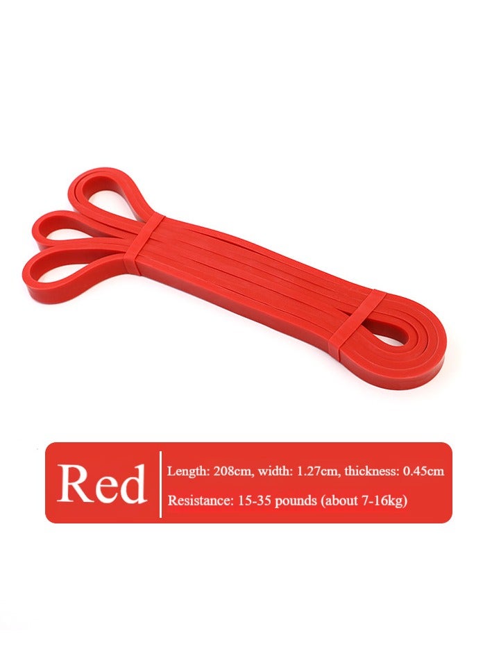 Generic Tension bands, fitness bands, elastic bands, yoga resistance circles, strength training pullers (red)  - Image 1