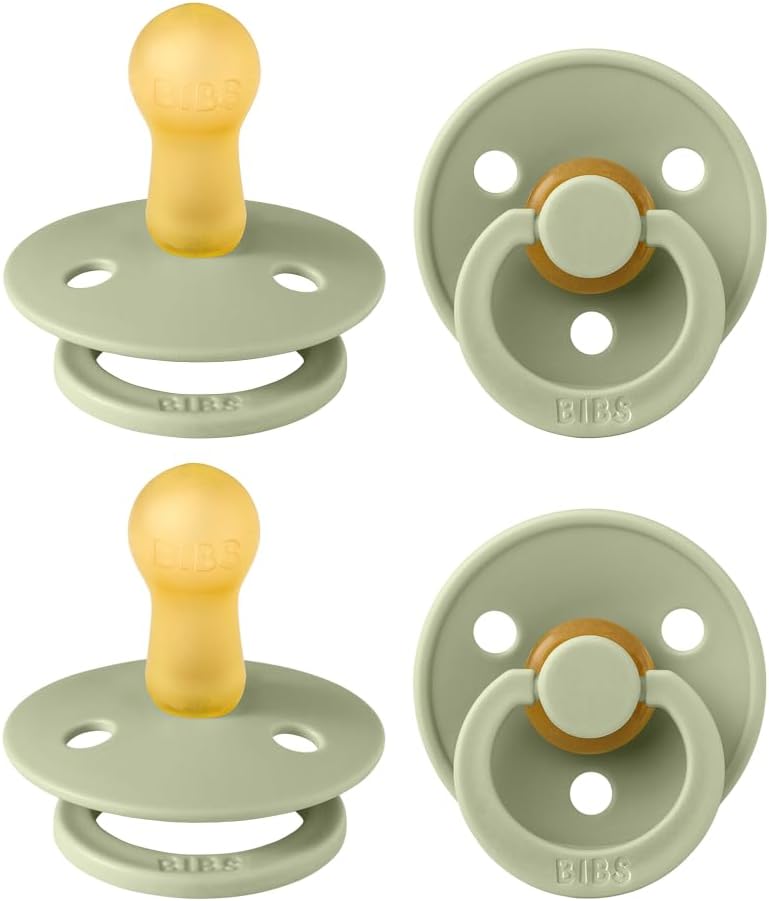 BIBS Coloured Pacifier Set - Sage Green - Image 1