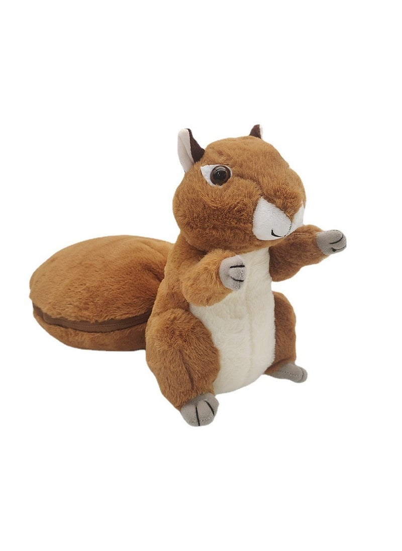 New Nuts Squirrel Plush Toy Nut Wrap Squirrel Gift Cute Squirrel Doll (Length 40cm Height 24cm)  - Image 1