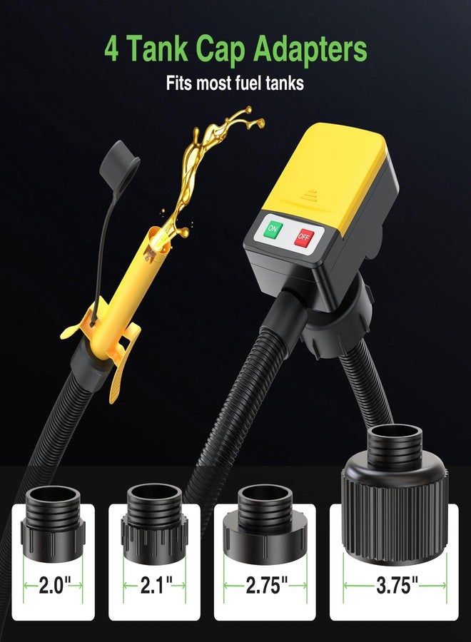 TaskStar Fuel Transfer Pump with Auto-Stop Sensor-3.2GPM, 51"Hose Transfer Pump with 4 Tank Adapter - Image 5