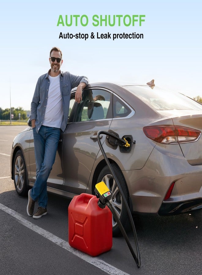 TaskStar Fuel Transfer Pump with Auto-Stop Sensor-3.2GPM, 51"Hose Transfer Pump with 4 Tank Adapter - Image 4