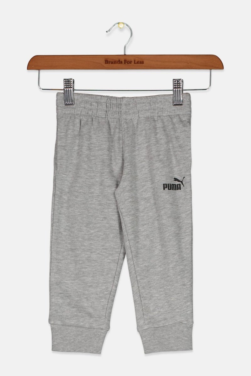 PUMA Kids Boy Graphic Jagger Pants, Light Heather Grey - Image 1