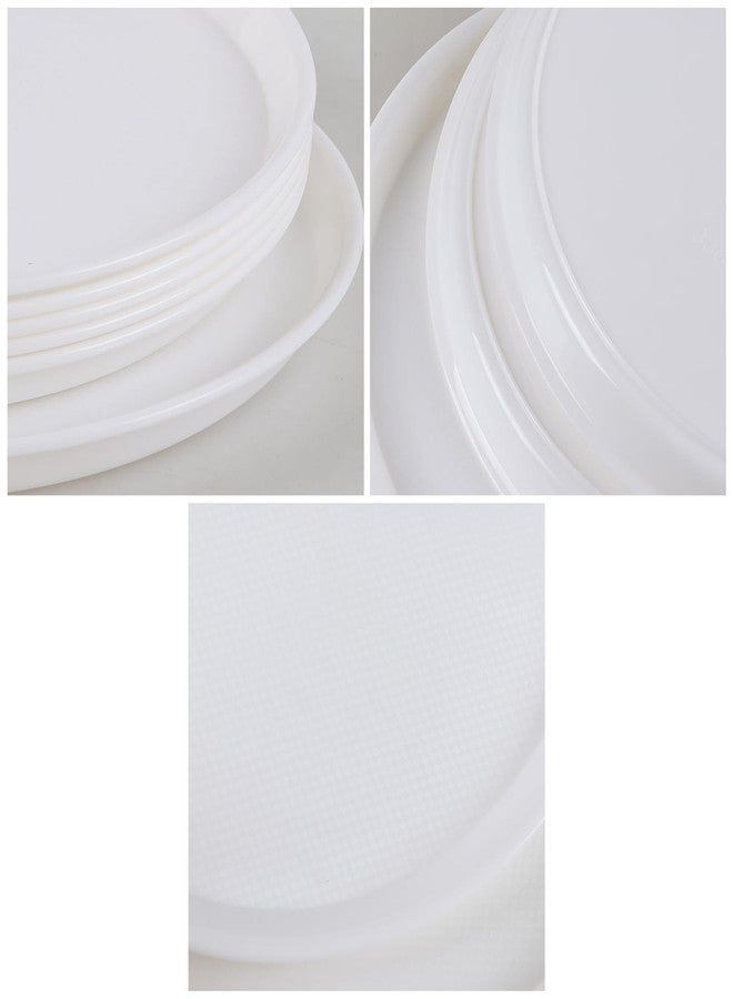 Xyskin 6-Pack Restaurant Grade Non-Slip Tray, Plastic Round Serving Tray (White, 13.8-Inch) - Image 3