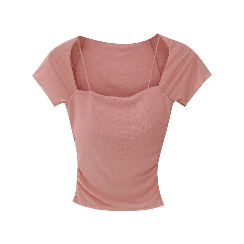 Real Pograph Design Sweet Spicy Mesh With Chest Pad Short-Sleeved T-Shirt Women'S Pure Desire For Niche - Image 5
