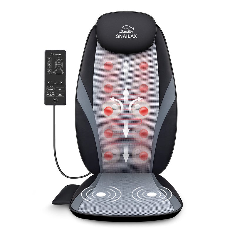 Snailax Shiatsu Massage Cushion with Heat Massage Chair Pad Kneading Back Massager for Home Office Seat use - Image 1