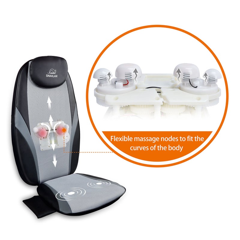Snailax Shiatsu Massage Cushion with Heat Massage Chair Pad Kneading Back Massager for Home Office Seat use - Image 4