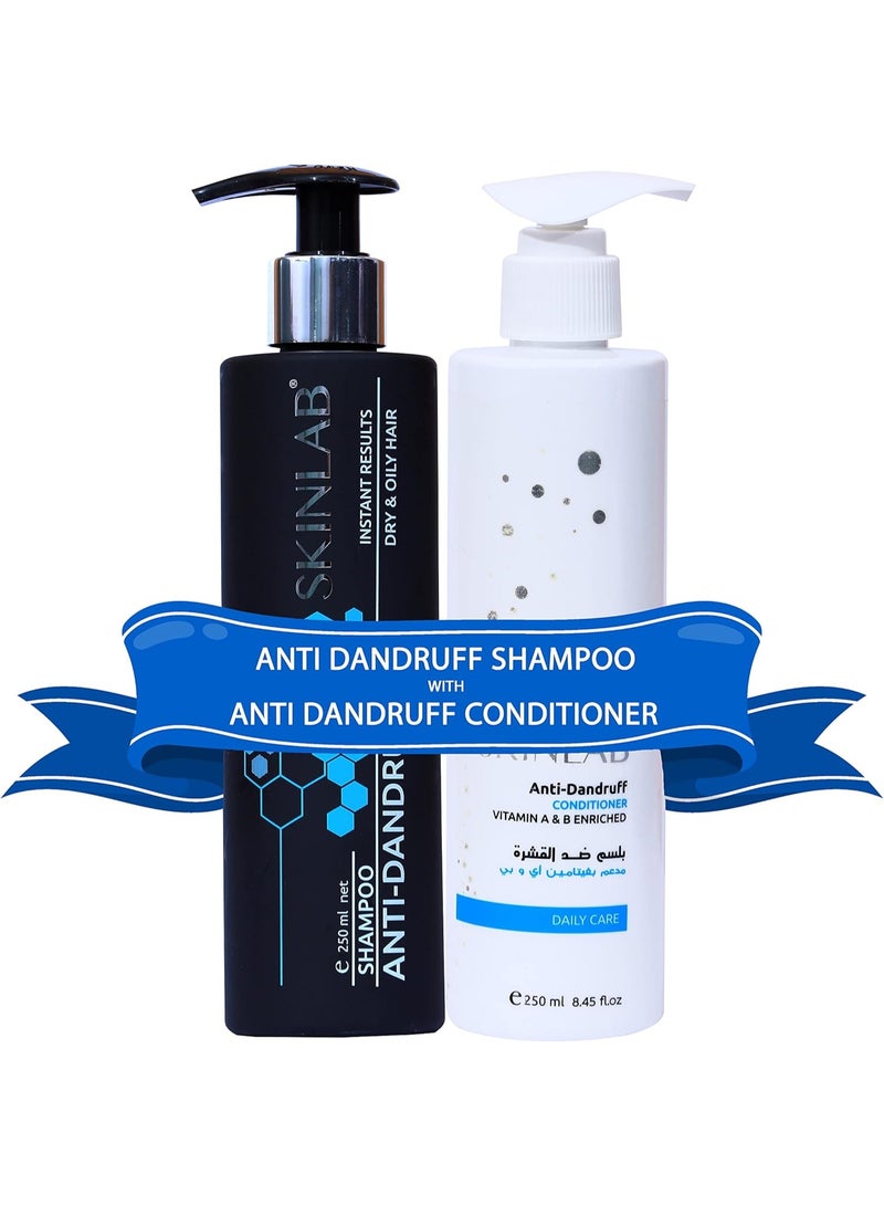 سكين لاب عرض SKINLAB COMBO شامبو مضاد للقشرة 250 مل + بلسم مضاد للقشرة 250 مل - Image 4