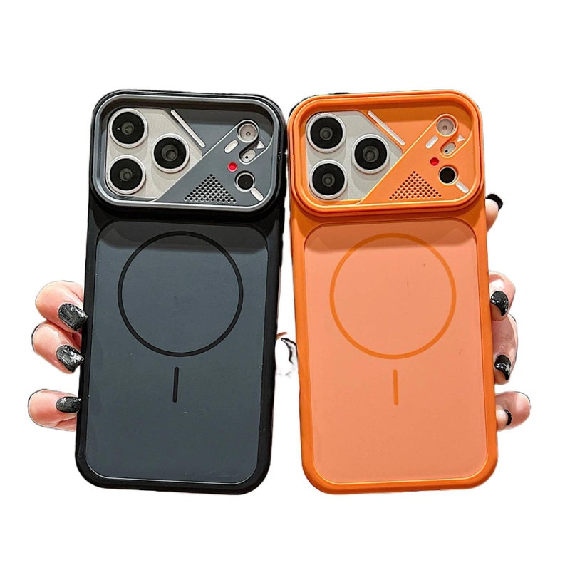 MagSafe Case | Shockproof Cover for iPhone 17 / 17 Air / 17 Pro / 17 Pro Max | PC | Star Orange | Drop Protection - Image 5