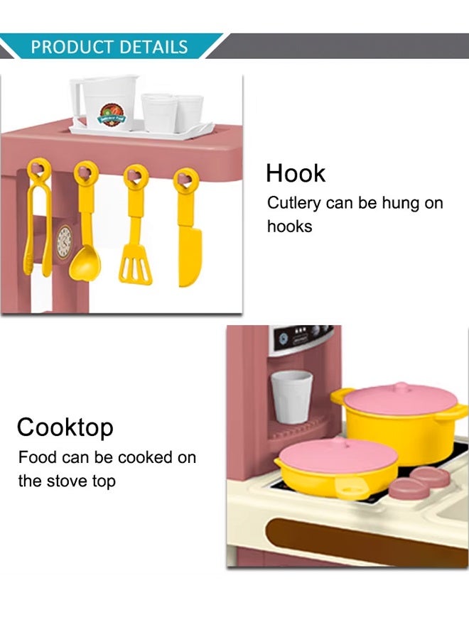 Kitchen Playset, 43 PCS Kitchen Accessories Set Toy, Realistic Play Kitchen Toy, Pretend Play Kitchen Set, Mini Kitchen Set, Cooking Toy Set with Toy Food  Cookware Accessories, Pretend Play Food Toys for 3+ Year Old Boys and Girls - Image 4