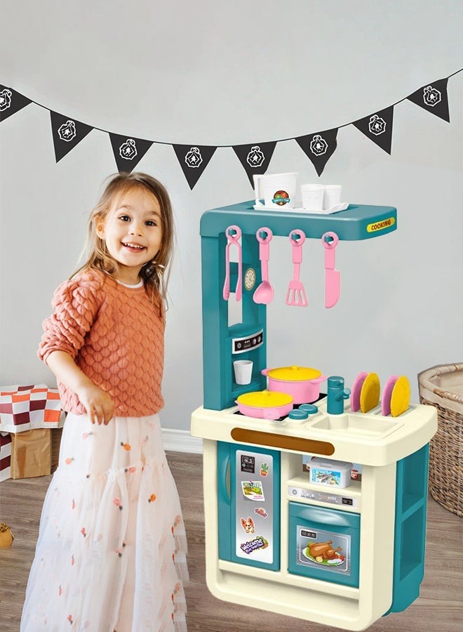 Kitchen Playset, 43 PCS Kitchen Accessories Set Toy, Realistic Play Kitchen Toy, Pretend Play Kitchen Set, Mini Kitchen Set, Cooking Toy Set with Toy Food  Cookware Accessories, Pretend Play Food Toys for 3+ Year Old Boys and Girls - Image 3