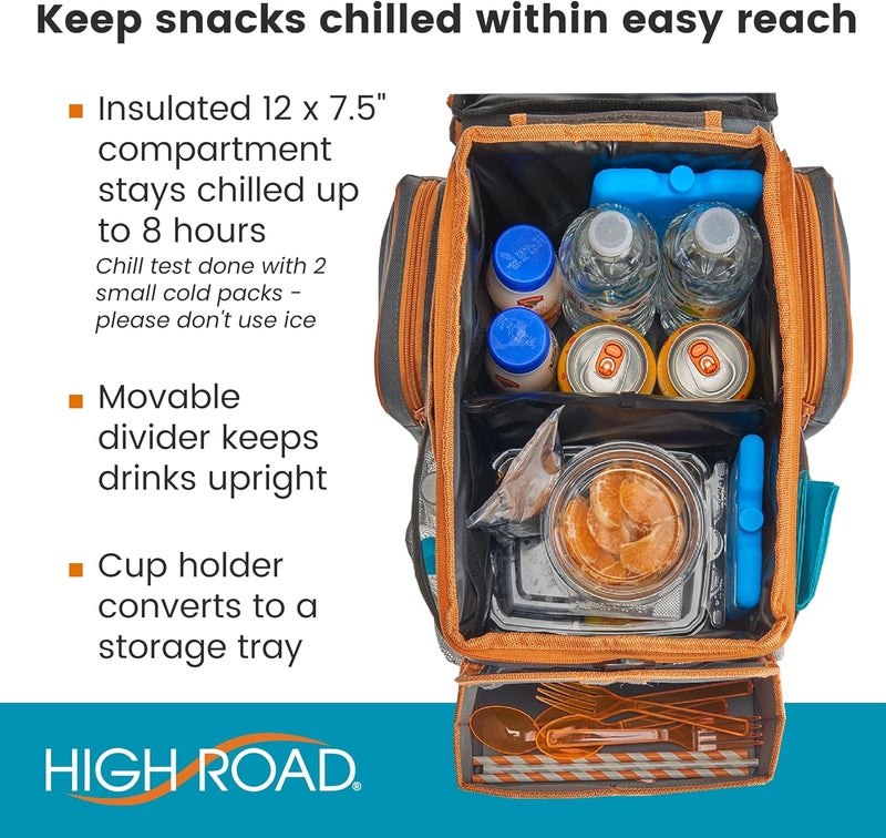 High Road CarHop Car Seat Organizer with Tray and Cooler - Image 4