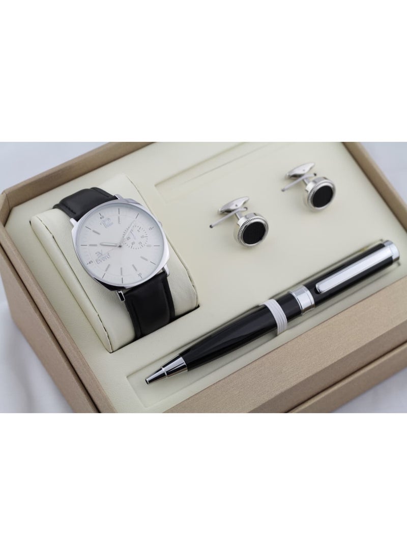 إيفيرد ساعة يد رجالية كوارتز فاخرة بتصميم عصري، مقاومة للماء ومضيئة