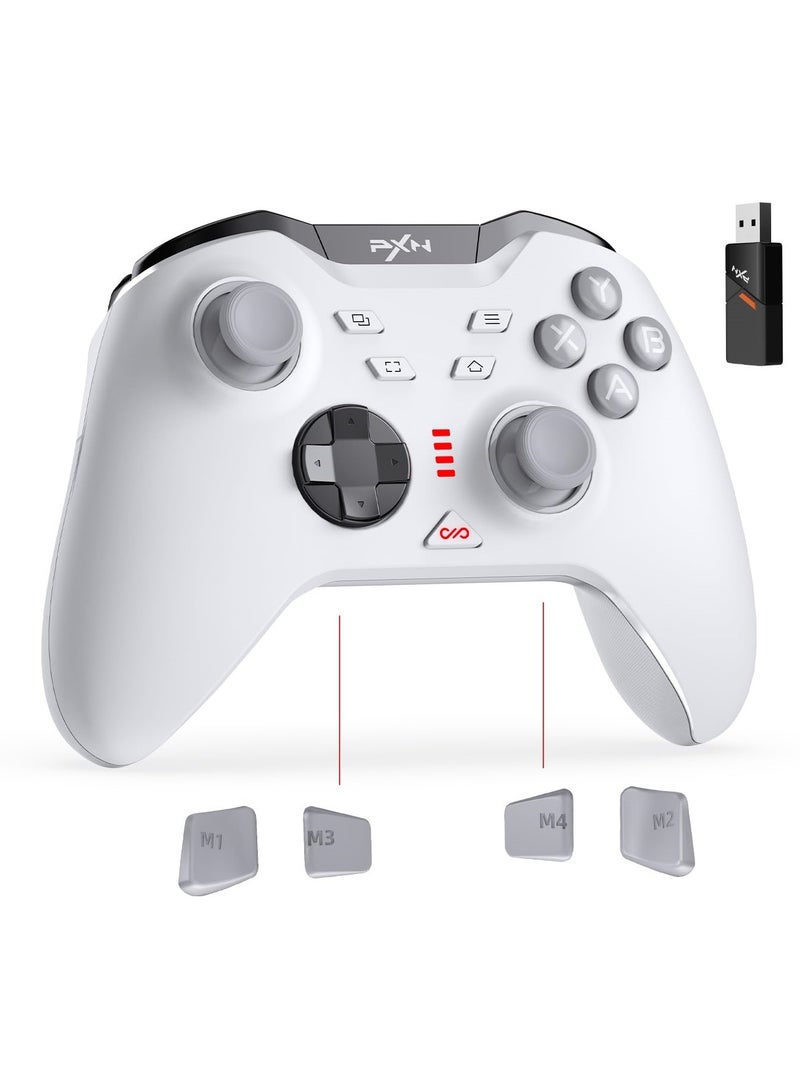 P5 PC Gaming Controller, 2.4G Wireless Gaming Controller, Hall Effect Joystick, Hall Triggers, Dual Vibrators, APP, POM, Wake-up, 4-Macro, 3-Mode(2.4G/BT/SW), for PC,Switch,Android,iOS - Black  - Image 1