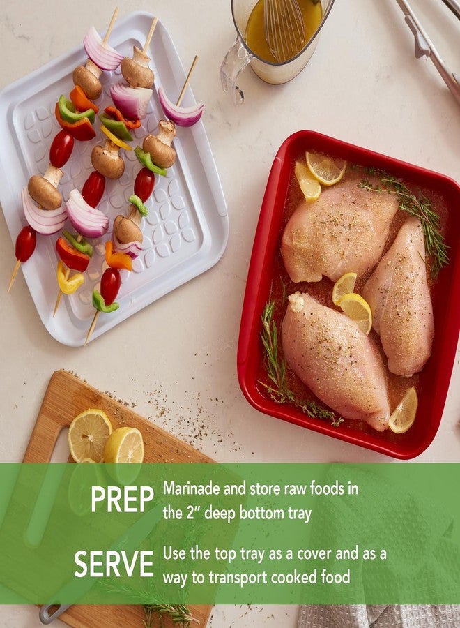 Tovolo Meat Marinating Container with Lid 2 Piece Small BBQ Prep Tub for Grilling Steak Veggies Burgers, Dishwasher Safe BBQ Marinade Container with Cover for Thawing Prepping or Serving 10.5 Inches - Image 5