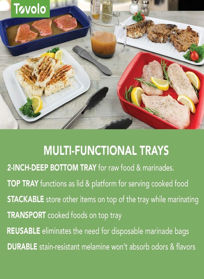 Tovolo Meat Marinating Container with Lid 2 Piece Small BBQ Prep Tub for Grilling Steak Veggies Burgers, Dishwasher Safe BBQ Marinade Container with Cover for Thawing Prepping or Serving 10.5 Inches - Image 3