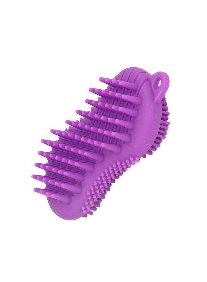 Glowick Soft Silicone Bath Body Brush With Double Sided Brush And Bpa Free Hair Dry exfoliator | Gentle Exfoliating Scrub Cleansing Body Loofah For Bath And Shower (1Pcs) - Image 1