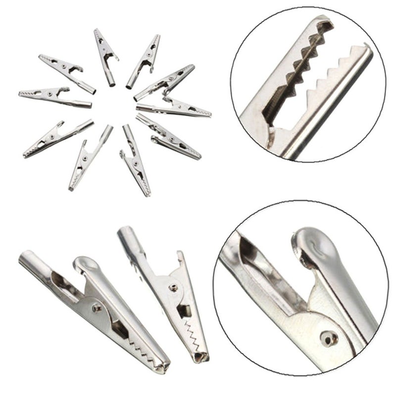 Chironal 10Pcs/Lot 51mm Length Crocodile Clips Stainless Steel Screw Probe Fixing Test Alligator Clips Crocodile Clamps - Image 3