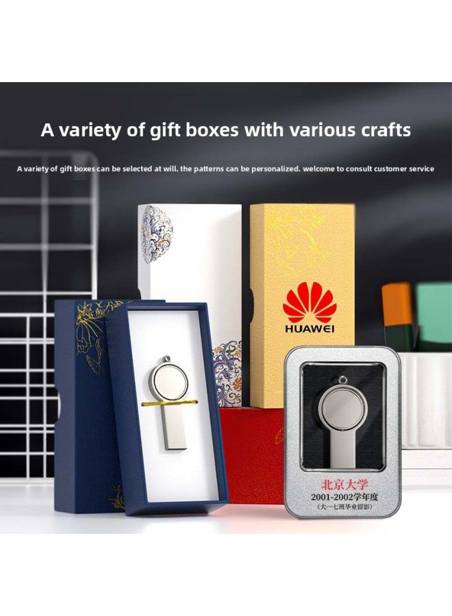 Chinese Style USB Flash Drive Logo Pattern Custom USB Flash Drive Large Capacity School Enterprise Forum Anniversary Annual Meeting Gift USB Flash Drive-Color:U Disk Red Gift Box (other Colors Consult Customer Service)-Capacity:32GB  - Image 4