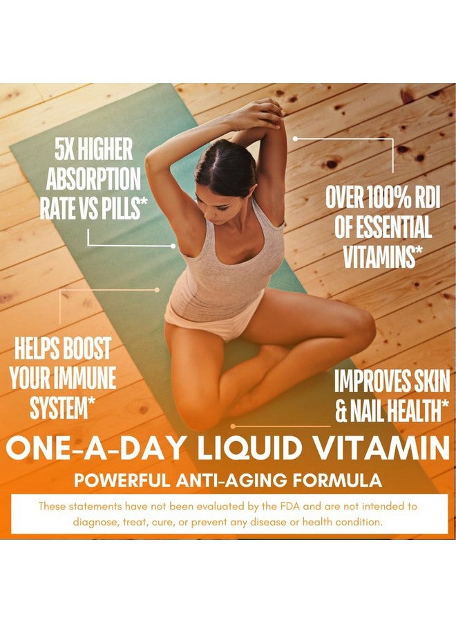 Tropical Oasis Mega Premium Liquid Multivitamin | Natural Immune Support Vitamin w/ 1333% Vitamin C, 200% D3, Zinc + 20 Vitamins, 70 Minerals, & 21 Amino Acids | Sugar Free | Orange Flavor | 98% Absorption | 32 Serv - Image 3