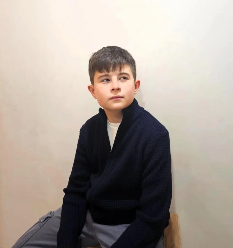 Alexander Gardi Alexandergardi Half Turtleneck Zippered Child Cardigan (C23-7104)