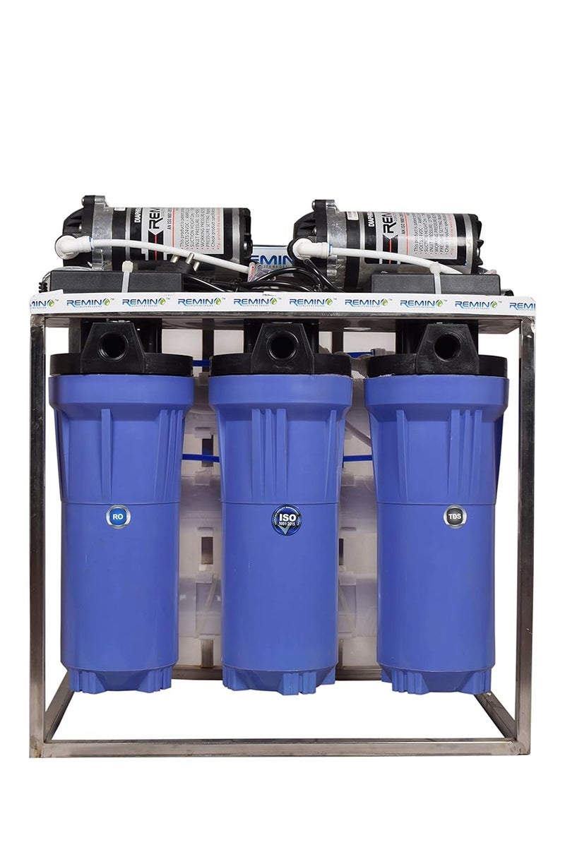 Remino 25 LPH Commercial RO Water Purifier with Double Pump Purification TDS Adjuster Blue - Image 1