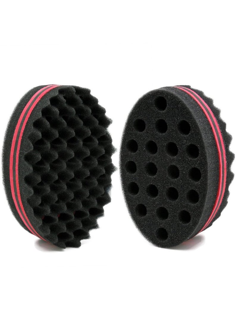 ORiTi Big Holes Barber Hair Brush Sponge Dreads Locking Twist Afro Curl Coil Wave Hair Care Tool, 1 Pc - Image 2