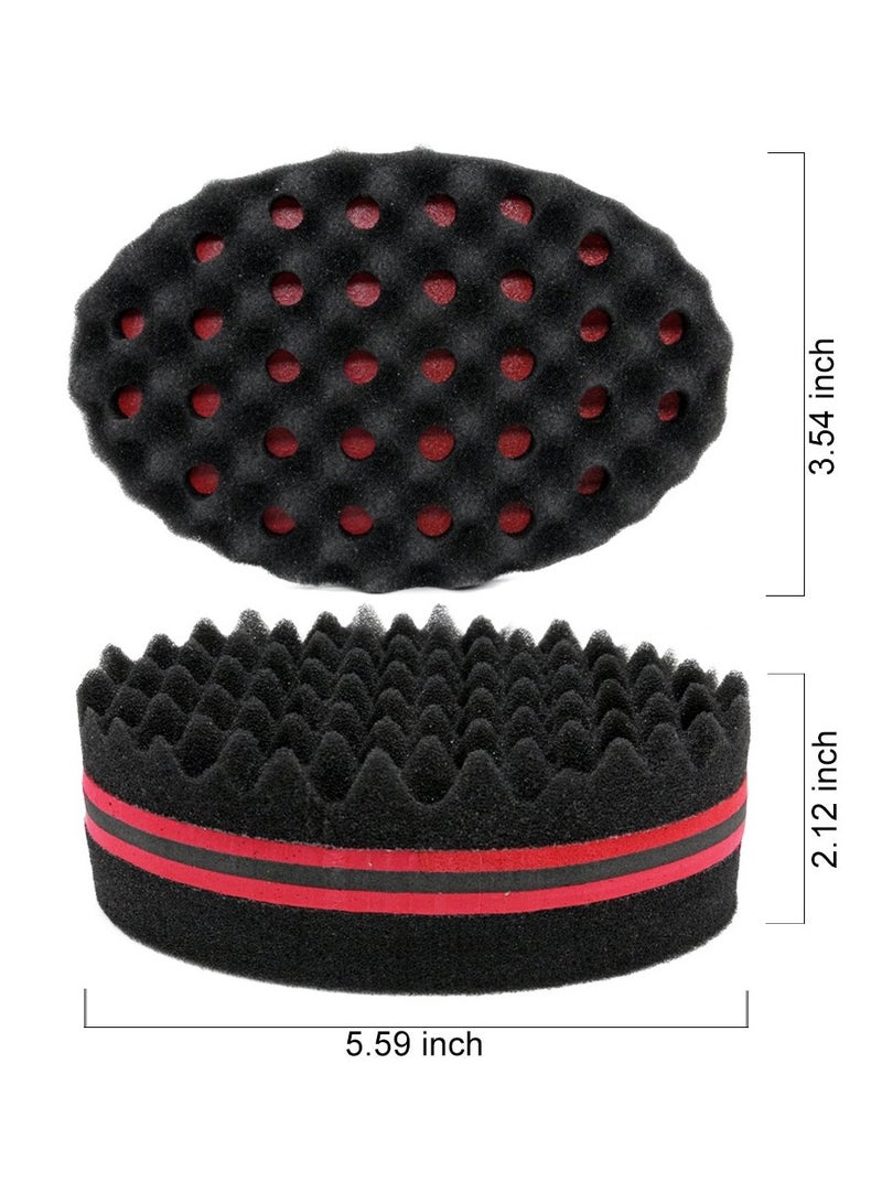 ORiTi Big Holes Barber Hair Brush Sponge Dreads Locking Twist Afro Curl Coil Wave Hair Care Tool, 1 Pc - Image 3