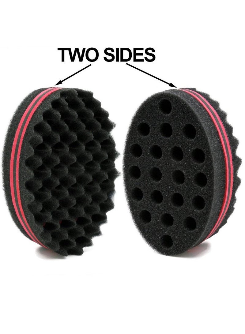 ORiTi Big Holes Barber Hair Brush Sponge Dreads Locking Twist Afro Curl Coil Wave Hair Care Tool, 1 Pc - Image 4