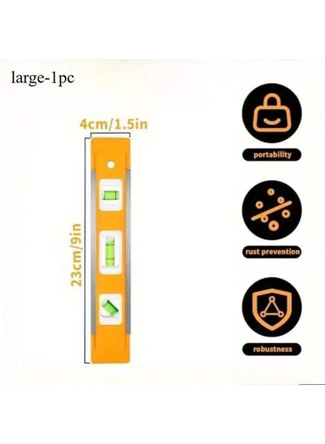 Yellow 3 In 1 Bubble Level ABS Plastic 4 45 54 Degree Square For Carpentry DIY - Image 1