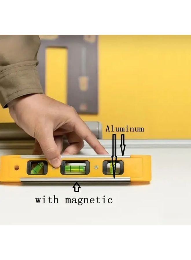 Yellow 3 In 1 Bubble Level ABS Plastic 4 45 54 Degree Square For Carpentry DIY - Image 5