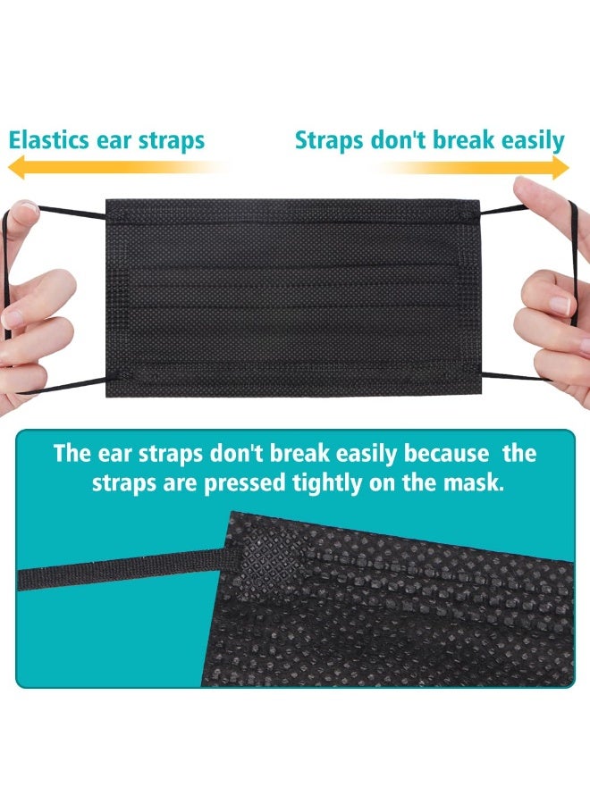 Disposable Black Face Masks Set 50 Pieces - Image 4