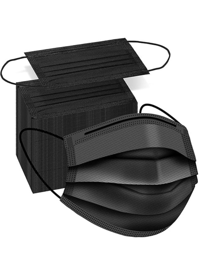 Disposable Black Face Masks Set 50 Pieces - Image 1