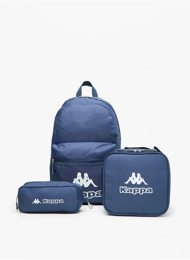 كابا Logo Print Backpack with Lunch Bag and Pencil Case