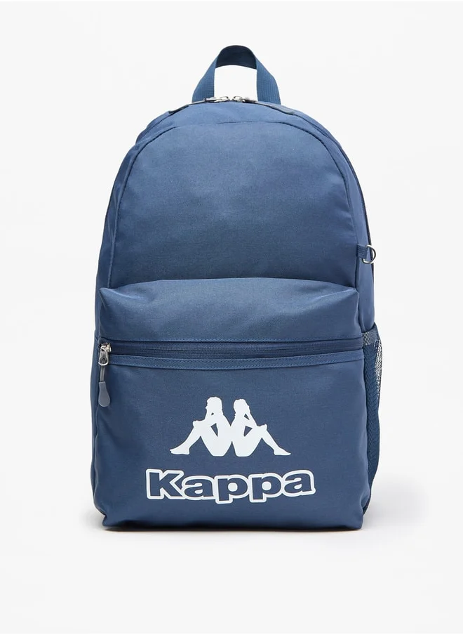 Kappa Logo Print Backpack with Lunch Bag and Pencil Case