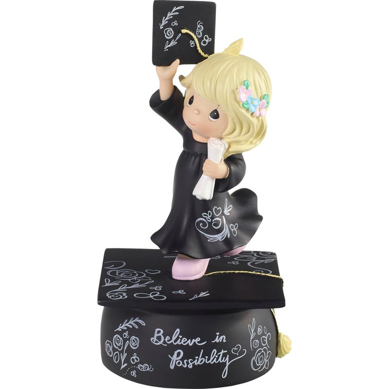 Precious Moments Precious Moments 193106 Believe in Possibility Graduation Cap Musical Figurine  Sentimental Gift for Graduates