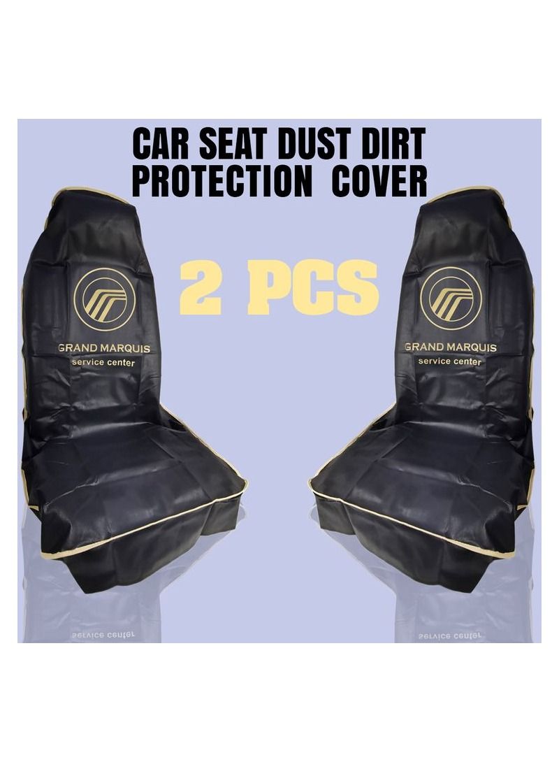 GRAND MARQUIS Universal Car Seat Dust Dirt Protection Cover Extra Protection For Your Seat 2/pcs Set Car Seat Cover - Image 1
