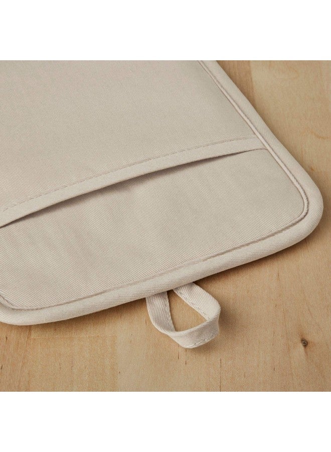 KitchenAid KitchenAid Ribbed Soft Silicone Pot Holder 2-Pack Set, Milkshake Tan, 7"x9"  - Image 3