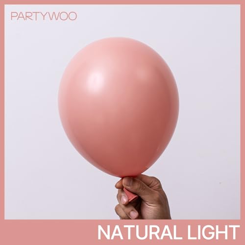 PartyWoo Dusty Pink Balloons 85pcs Different Sizes of 18 12 10 5 Inch Blush Pink Dusty Rose Boho Netural Balloon Arch Kit Garland for Baby Shower Princess Girl Birthday Party Decorations Pink-F01 - Image 2