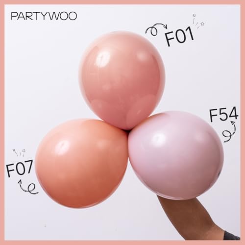 PartyWoo Dusty Pink Balloons 85pcs Different Sizes of 18 12 10 5 Inch Blush Pink Dusty Rose Boho Netural Balloon Arch Kit Garland for Baby Shower Princess Girl Birthday Party Decorations Pink-F01 - Image 4