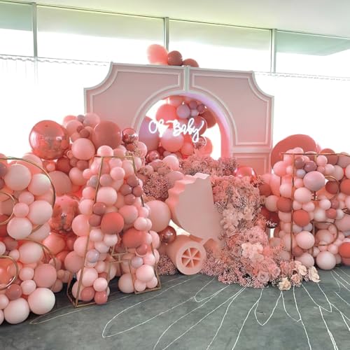 PartyWoo Dusty Pink Balloons 85pcs Different Sizes of 18 12 10 5 Inch Blush Pink Dusty Rose Boho Netural Balloon Arch Kit Garland for Baby Shower Princess Girl Birthday Party Decorations Pink-F01 - Image 5