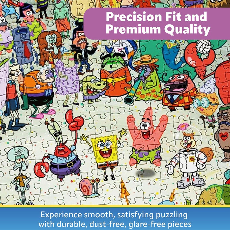 AQUARIUS SpongeBob SquarePants Puzzle (1000 Piece Jigsaw Puzzle) - Officially Licensed SpongeBob Merchandise & Collectibles-Glare Free -Precision Fit -Virtually No Puzzle Dust-20x28 Inches, Multicolor - Image 3