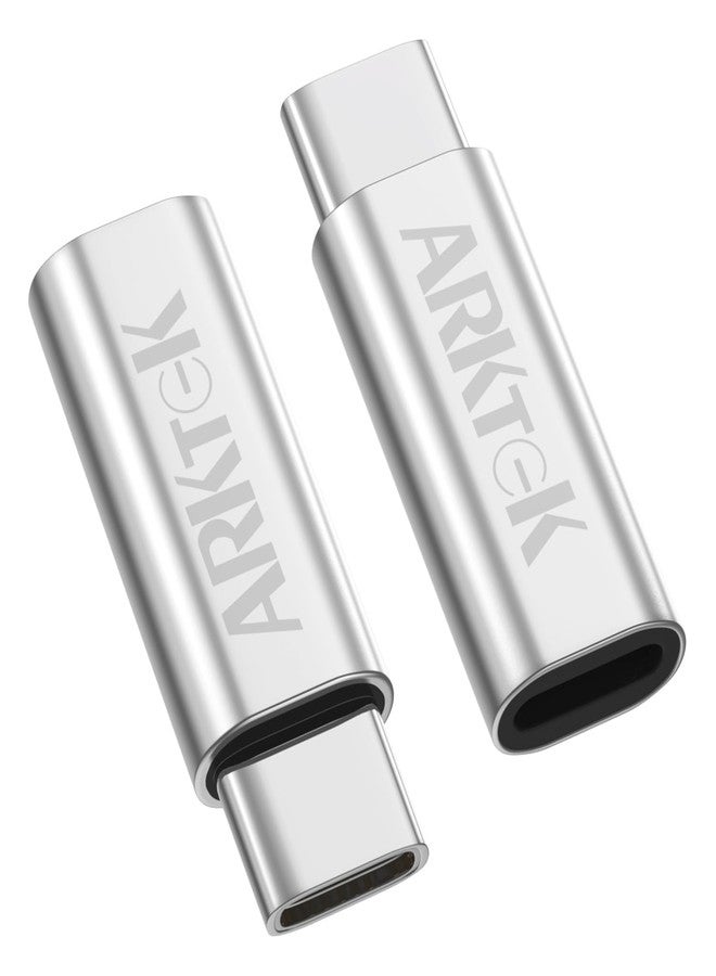 ARKTEK USB-C Adapter i OS Lightning Cable (Female) to USB Type C (Male) - Only Charging Adapter for iPhone 16 15 Series Galaxy S24/Note 20, Pixel 8 and More，Not for Audio/OTG/Data(2 Pack, Silver) - Image 1